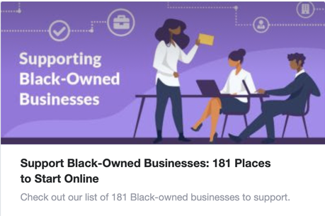 Supporting Black Owned Businesses -181 Places to start online.Picture